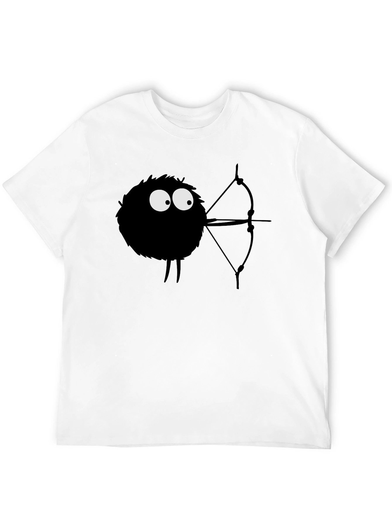 Whimsical Soot Sprite Archer Black T-Shirt