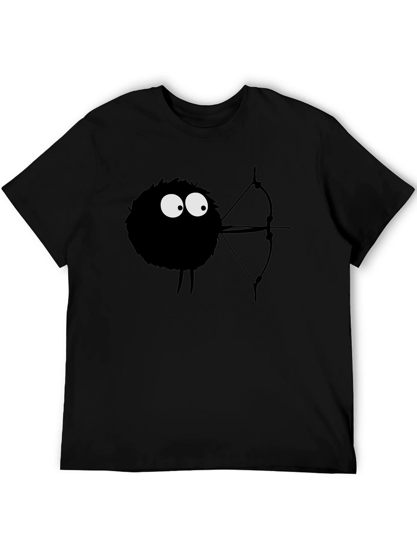 Whimsical Soot Sprite Archer Black T-Shirt