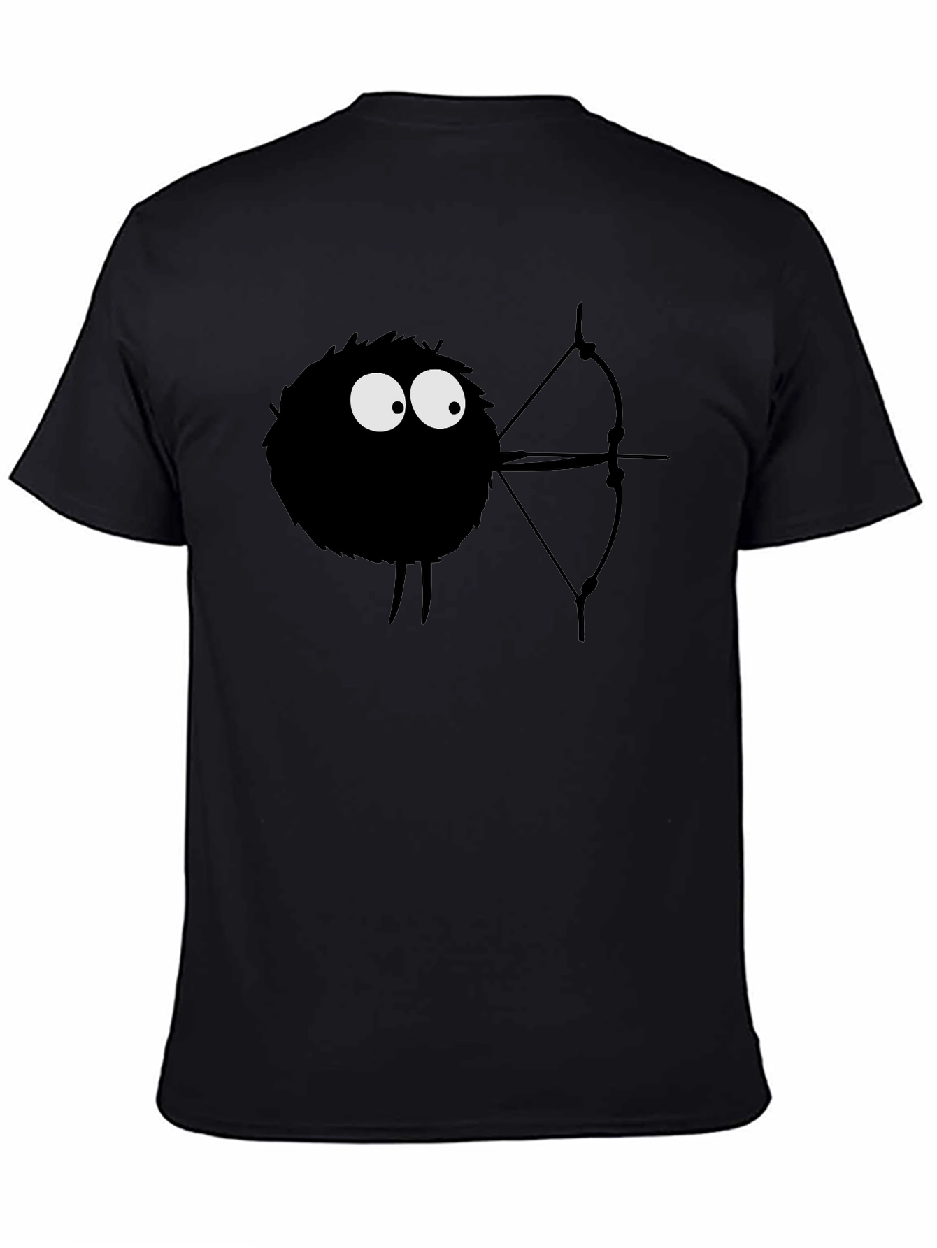 Whimsical Soot Sprite Archer Black T-Shirt