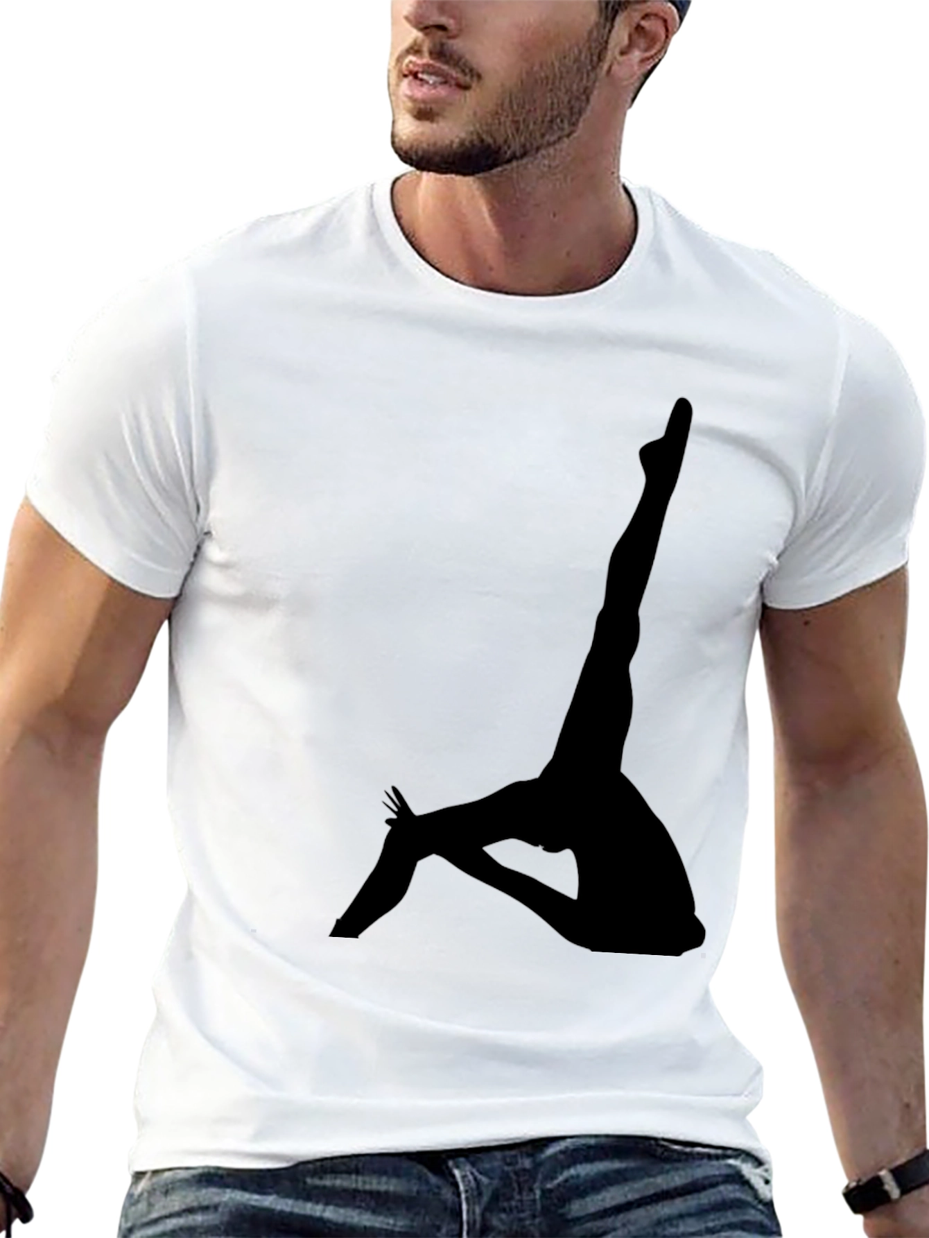 Silhouette Yoga Pose T-Shirt - Unisex Cotton Tee