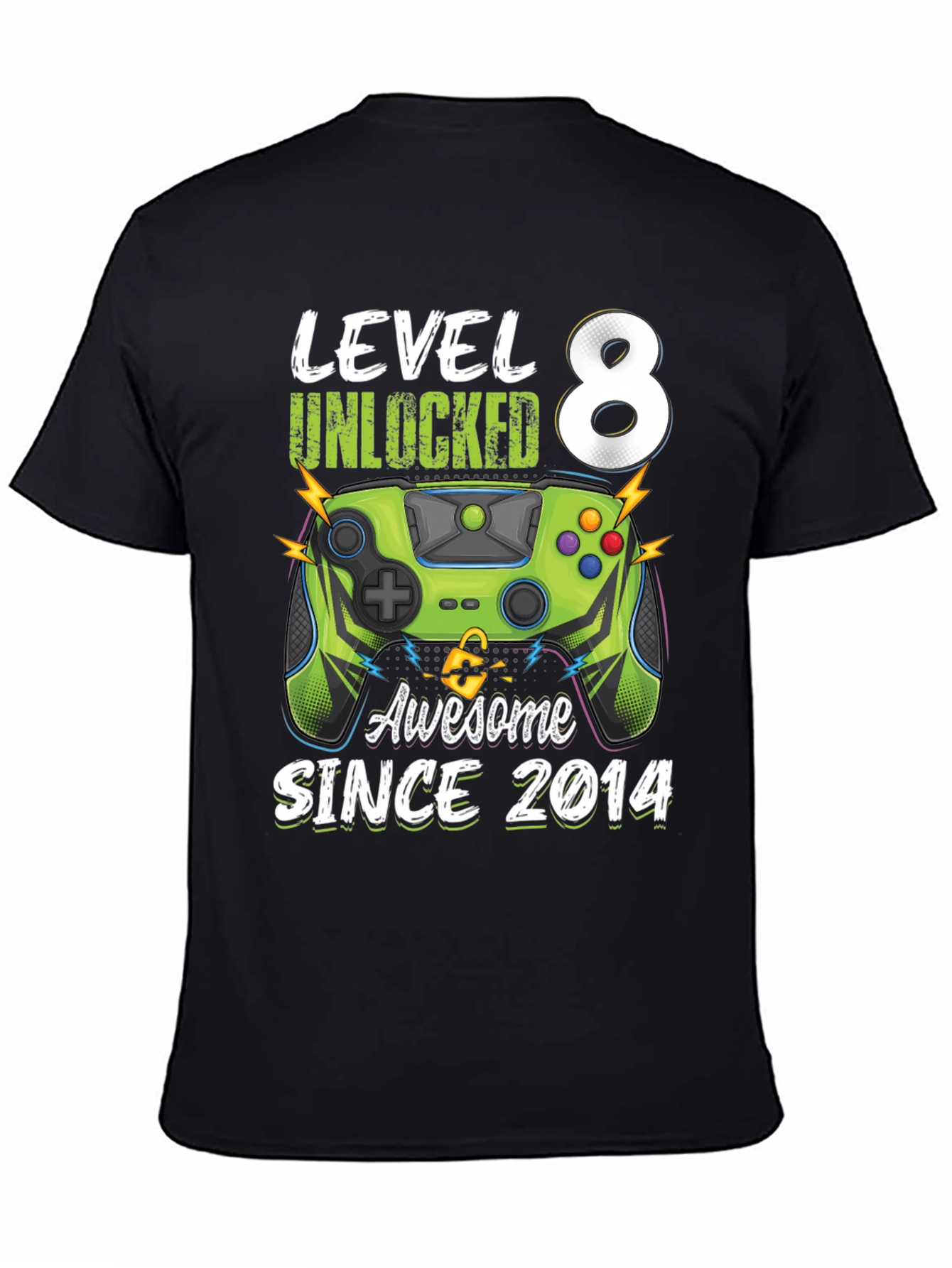 Level 8 Unlocked Birthday T-Shirt