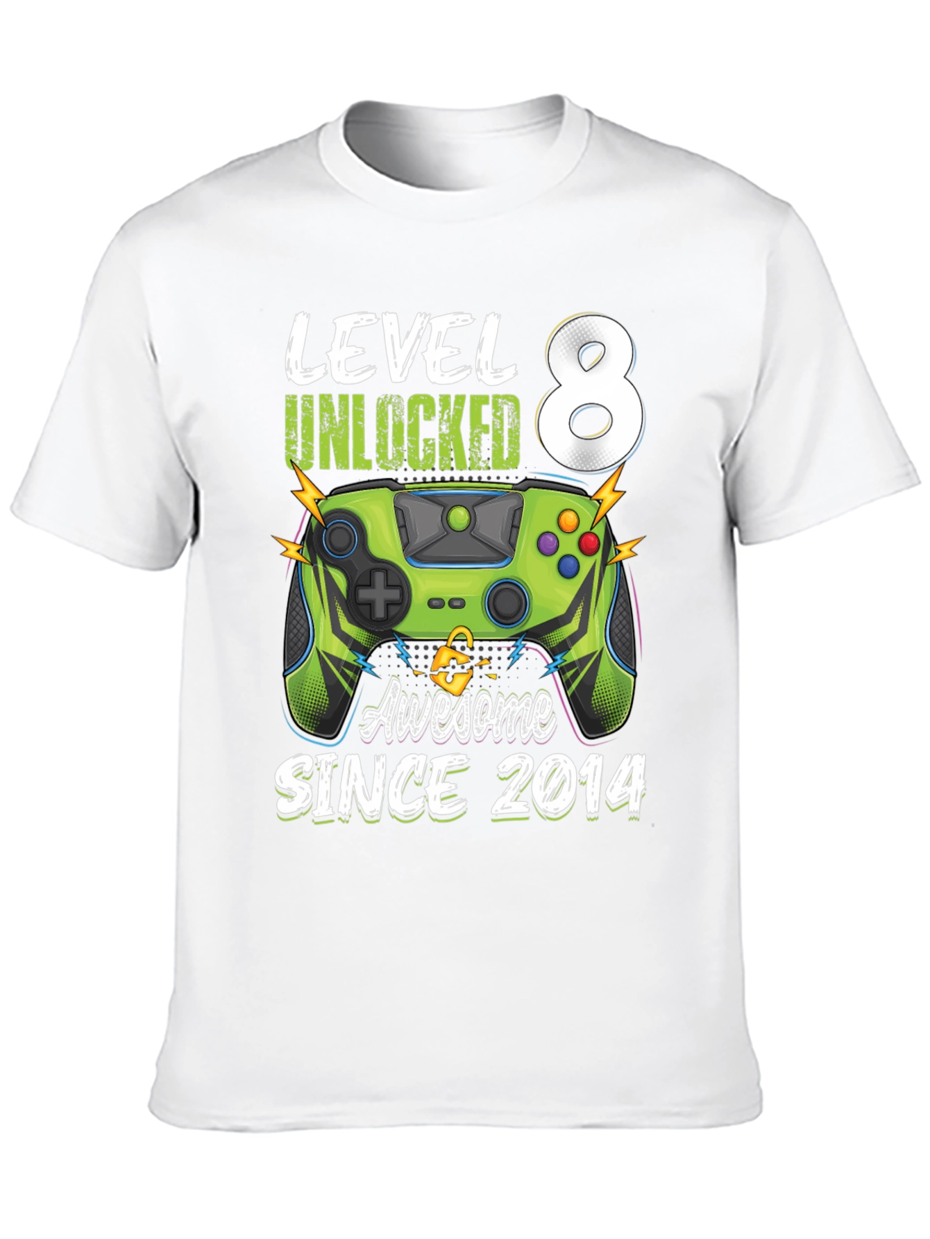 Level 8 Unlocked Birthday T-Shirt