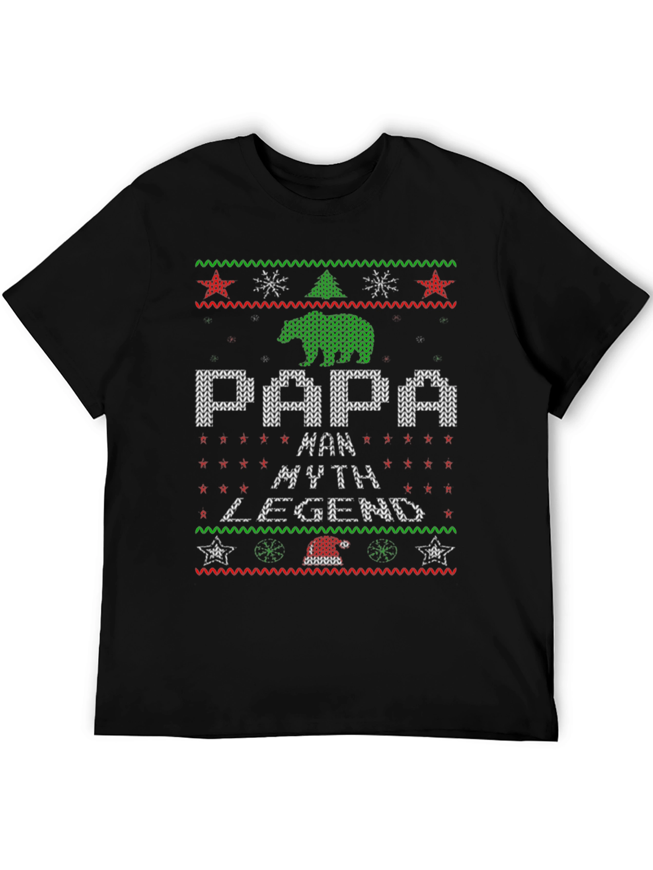 Papa Man Myth Legend Christmas Ugly T-Shirt