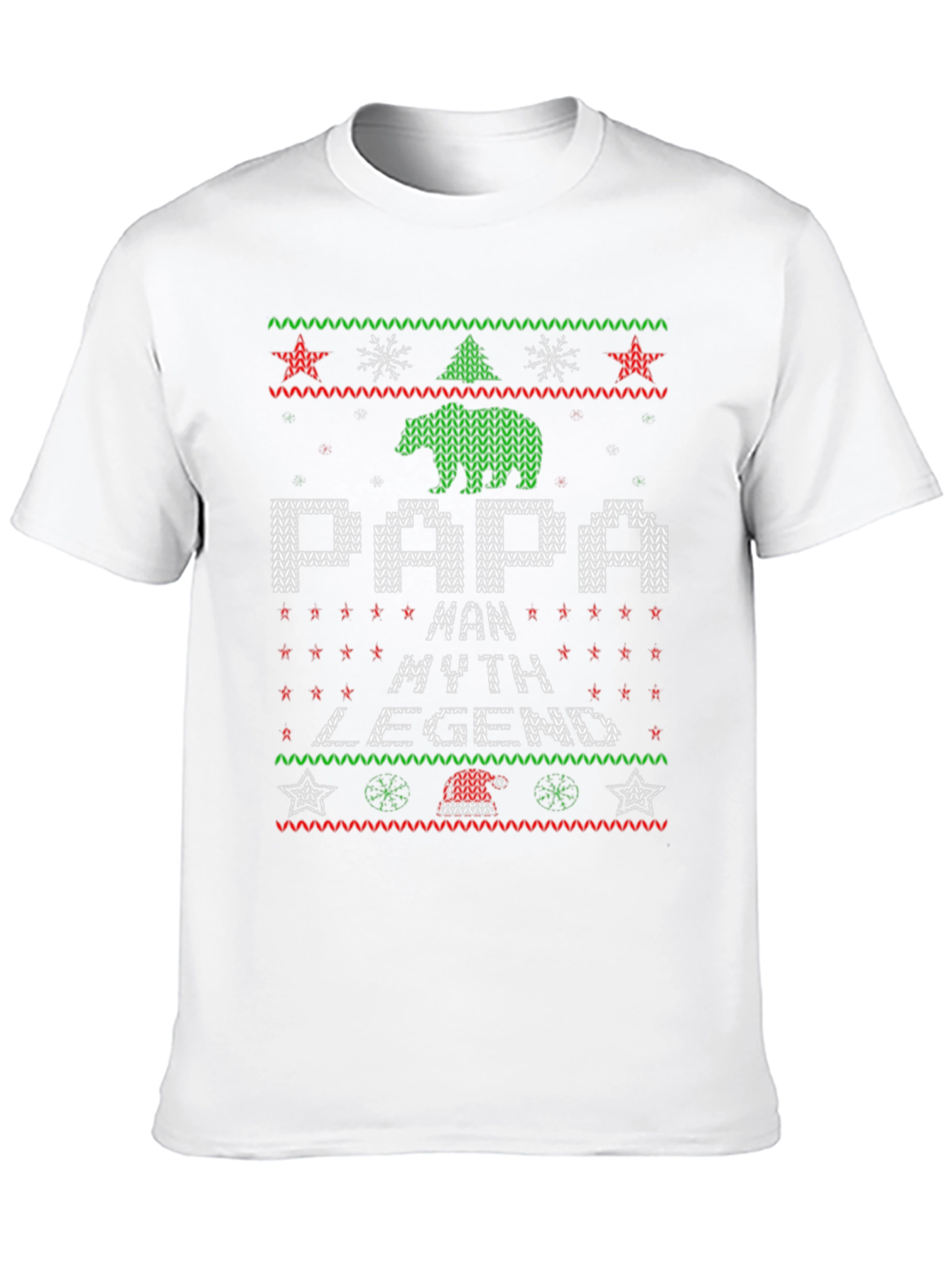 Papa Man Myth Legend Christmas Ugly T-Shirt