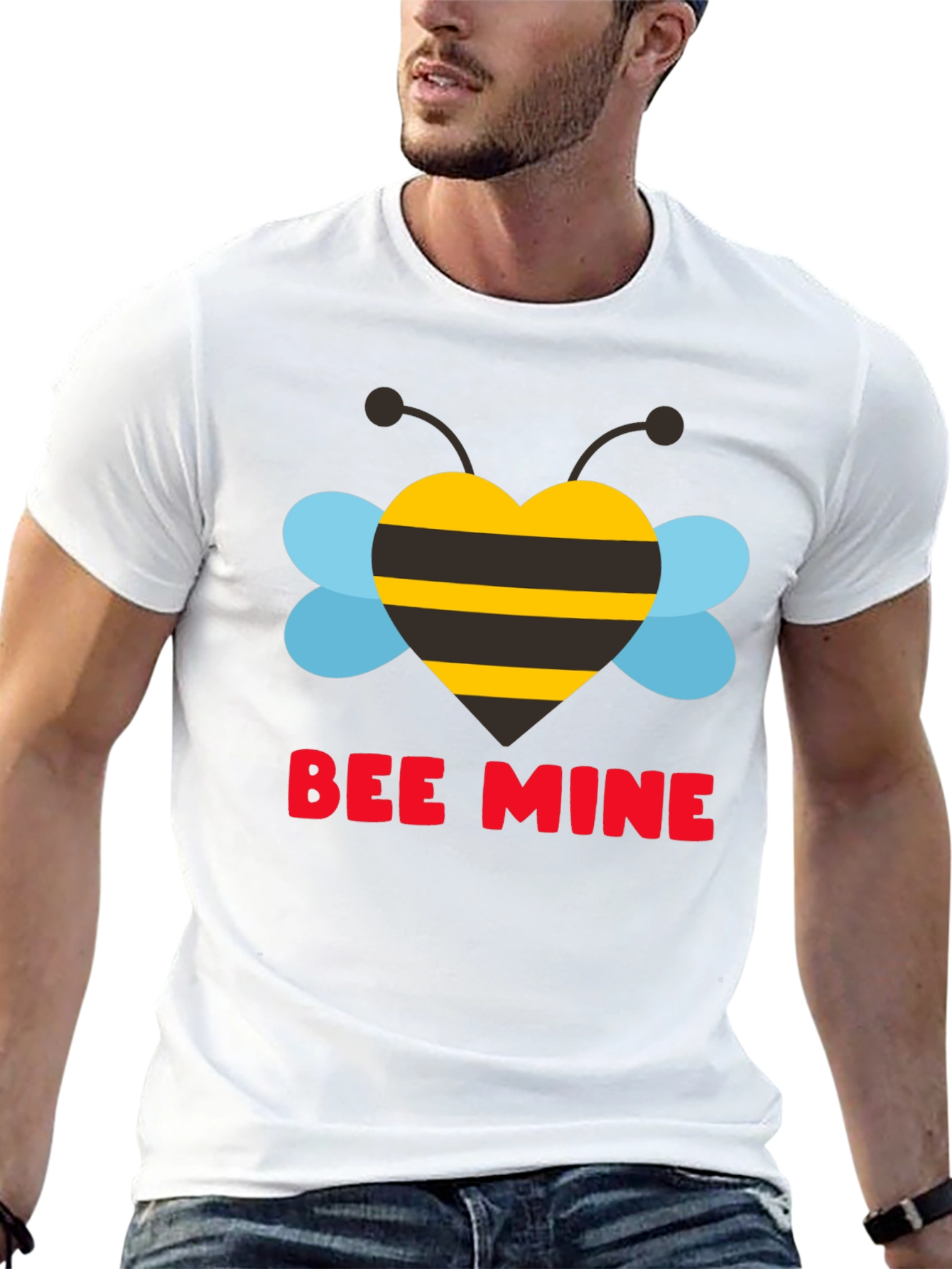 Bee Mine Heart Graphic Tee - Valentines Day