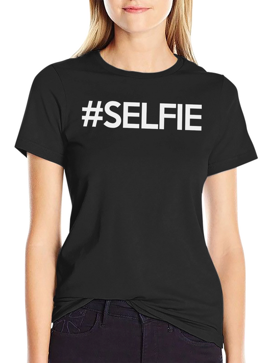 #Selfie Black Crew Neck T-Shirt