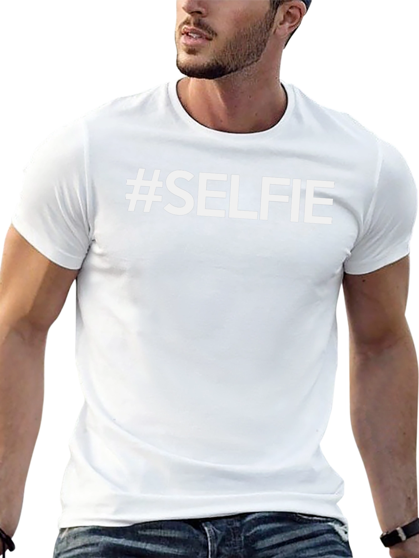 #Selfie Black Crew Neck T-Shirt