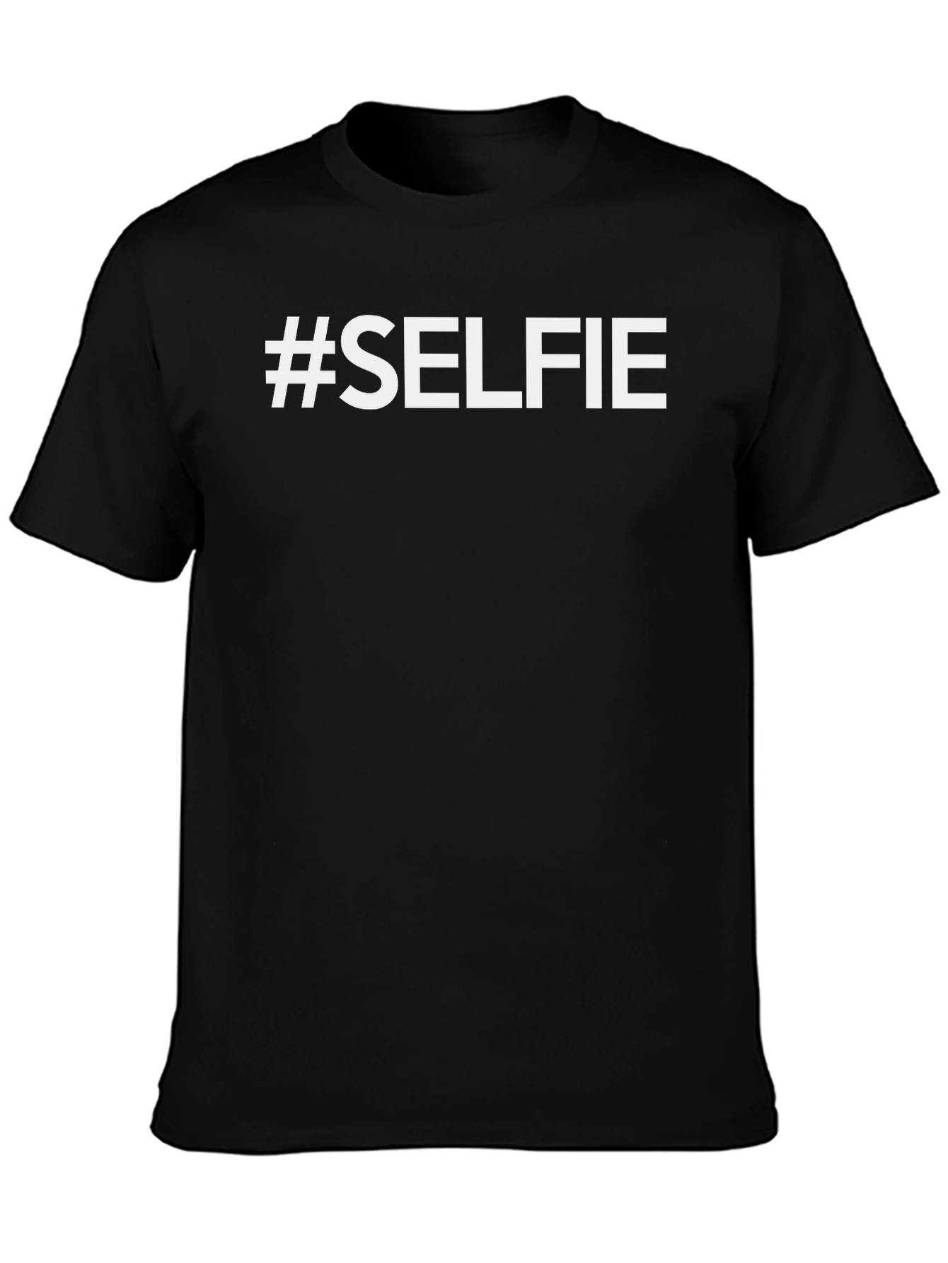 #Selfie Black Crew Neck T-Shirt