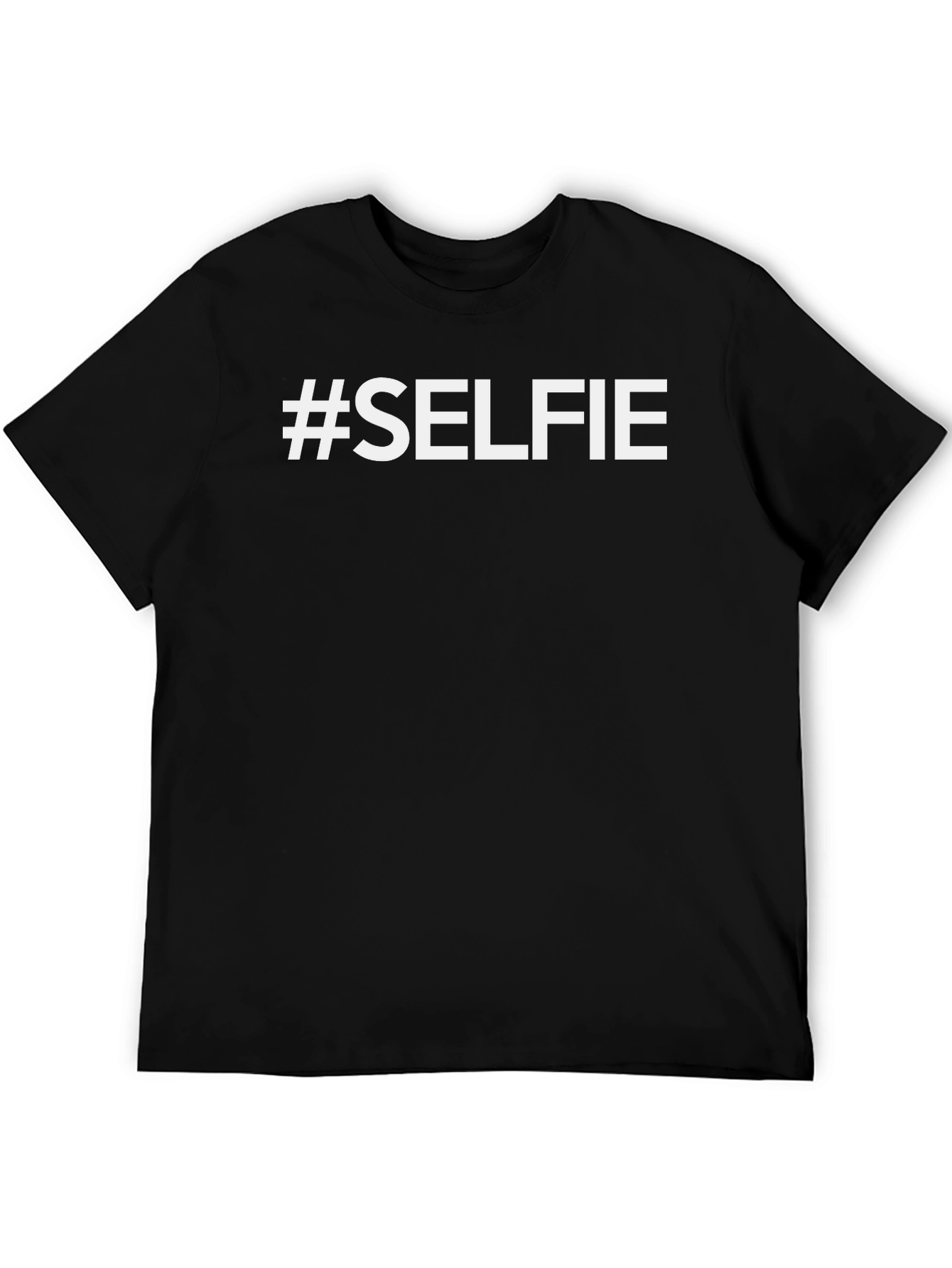 #Selfie Black Crew Neck T-Shirt