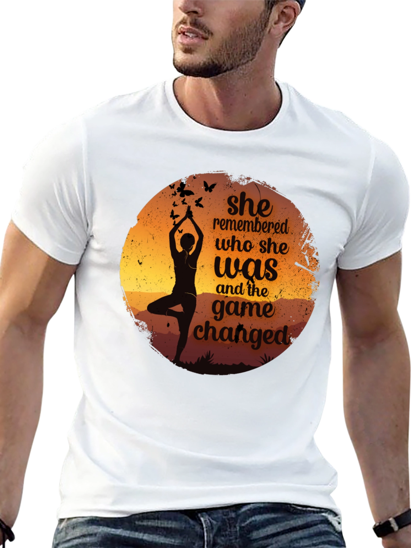 Yoga Silhouette Graphic Tee - She Remembered T-Shirt