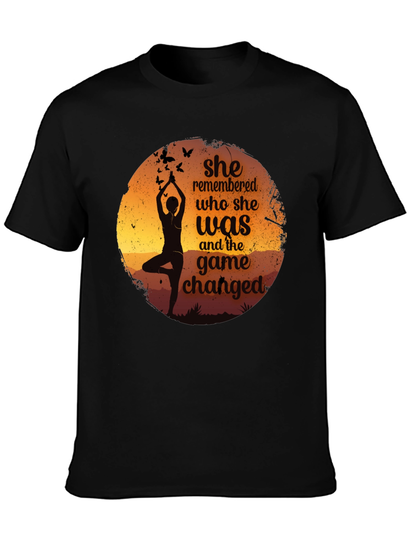 Yoga Silhouette Graphic Tee - She Remembered T-Shirt