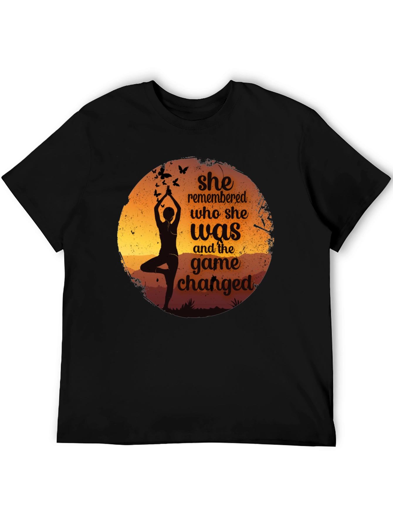 Yoga Silhouette Graphic Tee - She Remembered T-Shirt
