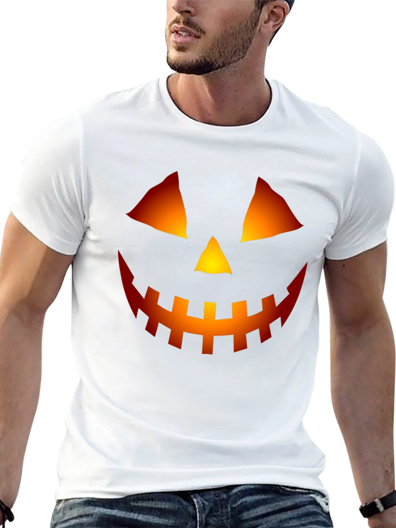 Halloween Pumpkin Face Graphic Tee