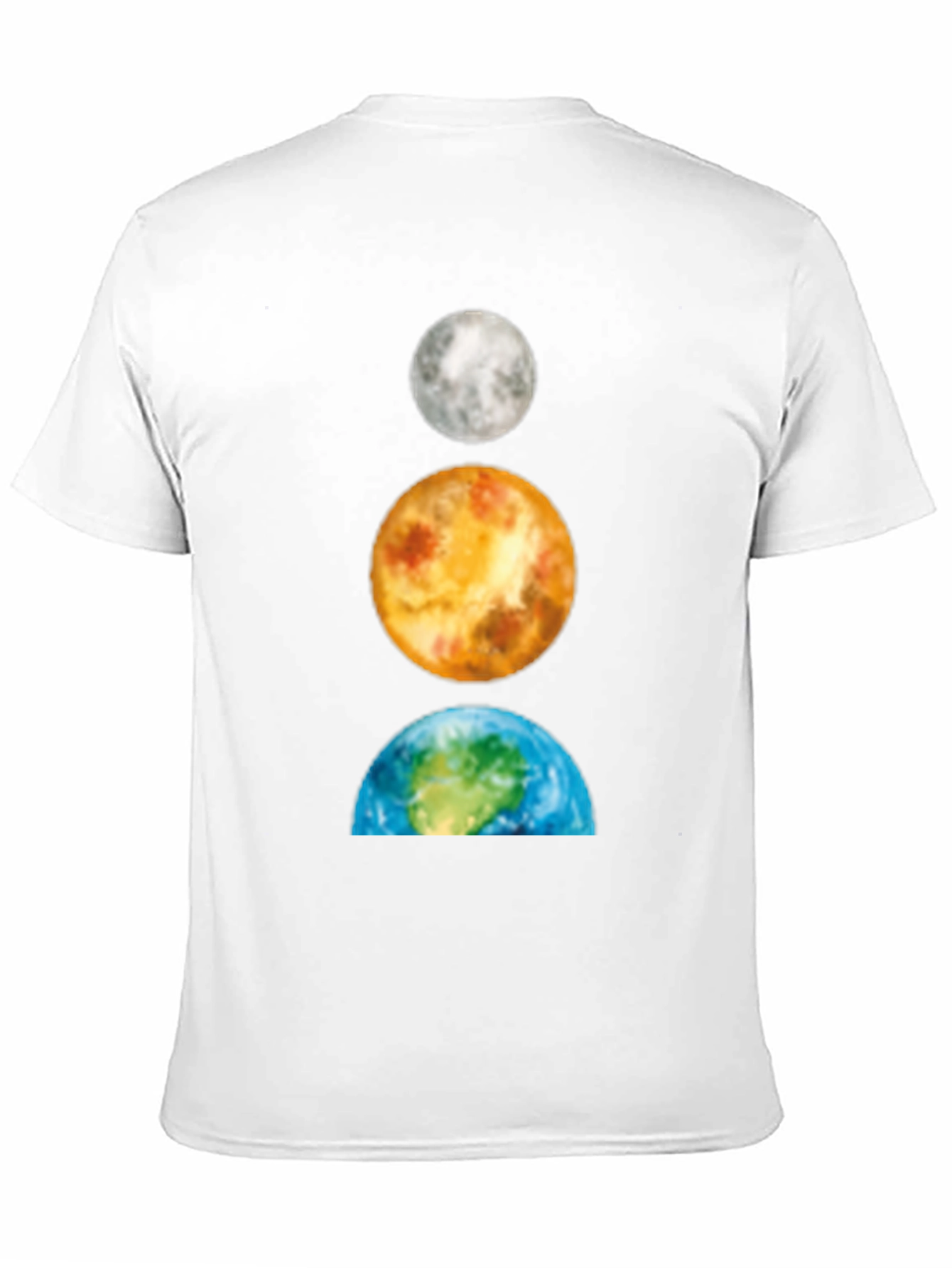 Planets Stacked T-Shirt: Moon Venus Earth
