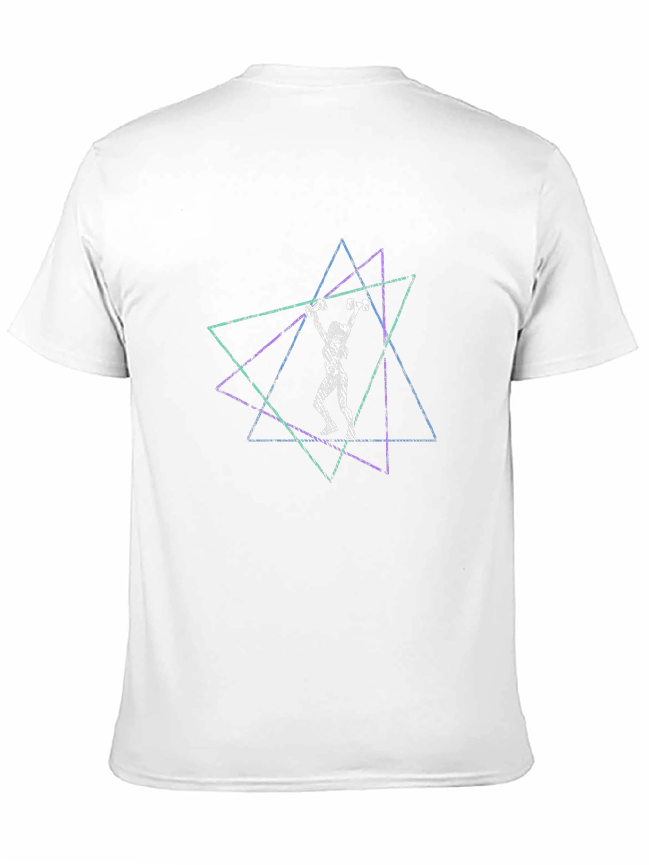 Geometric Workout Graphic Tee - Black