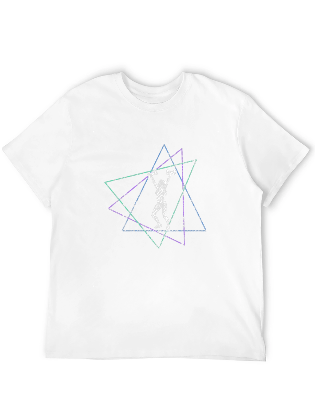 Geometric Workout Graphic Tee - Black