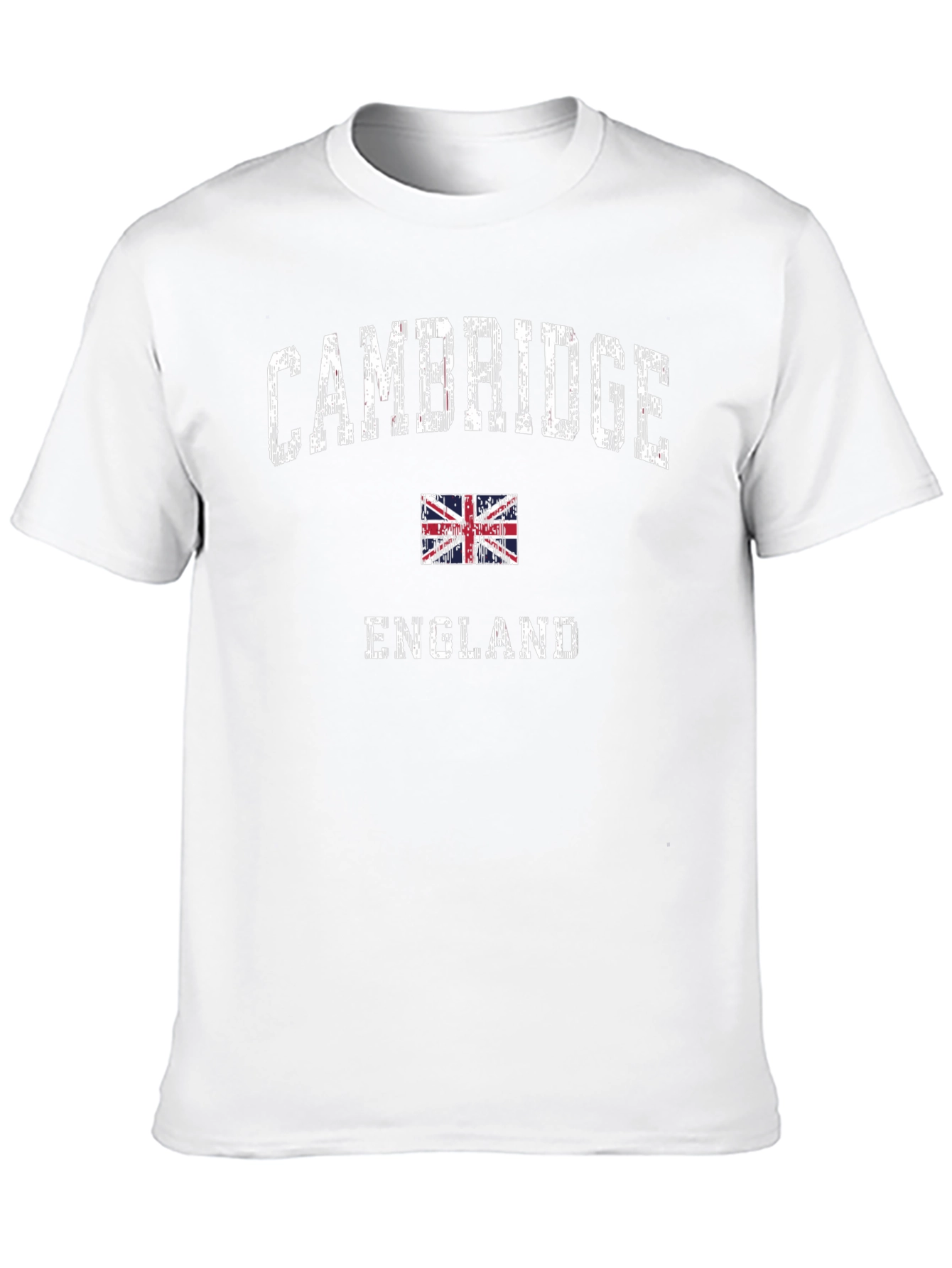Cambridge England UK Flag Black Graphic T-Shirt