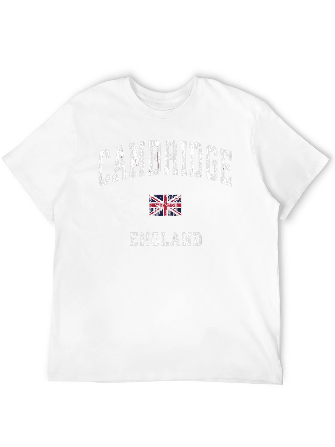 Cambridge England UK Flag Black Graphic T-Shirt