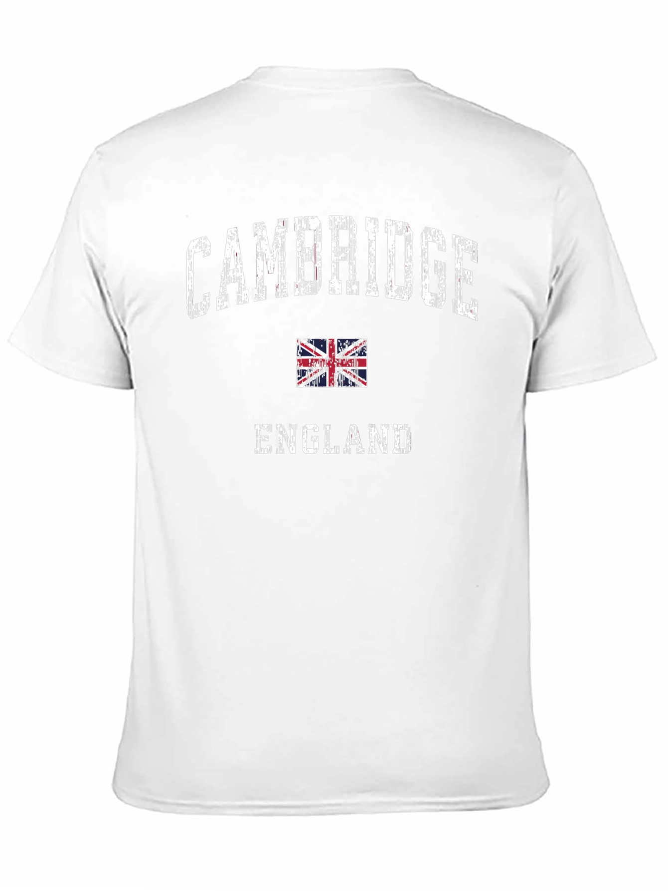 Cambridge England UK Flag Black Graphic T-Shirt