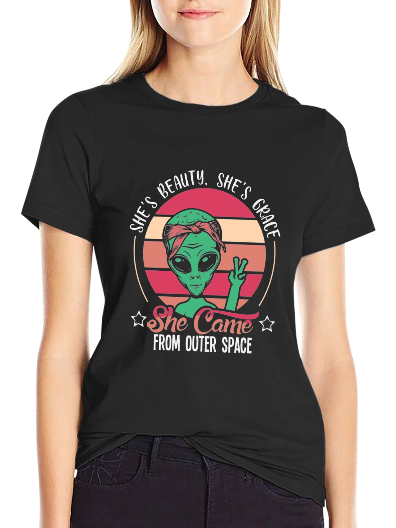 Alien Beauty Grace T-Shirt - Outer Space Tee
