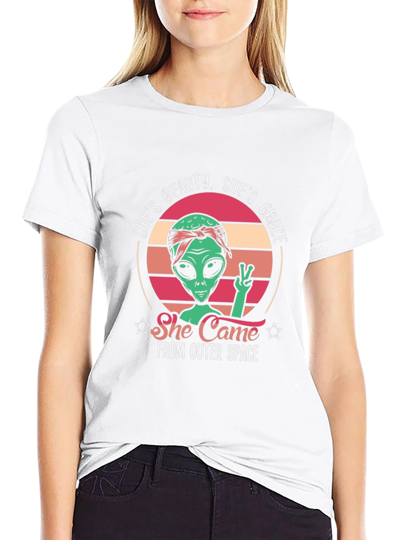 Alien Beauty Grace T-Shirt - Outer Space Tee