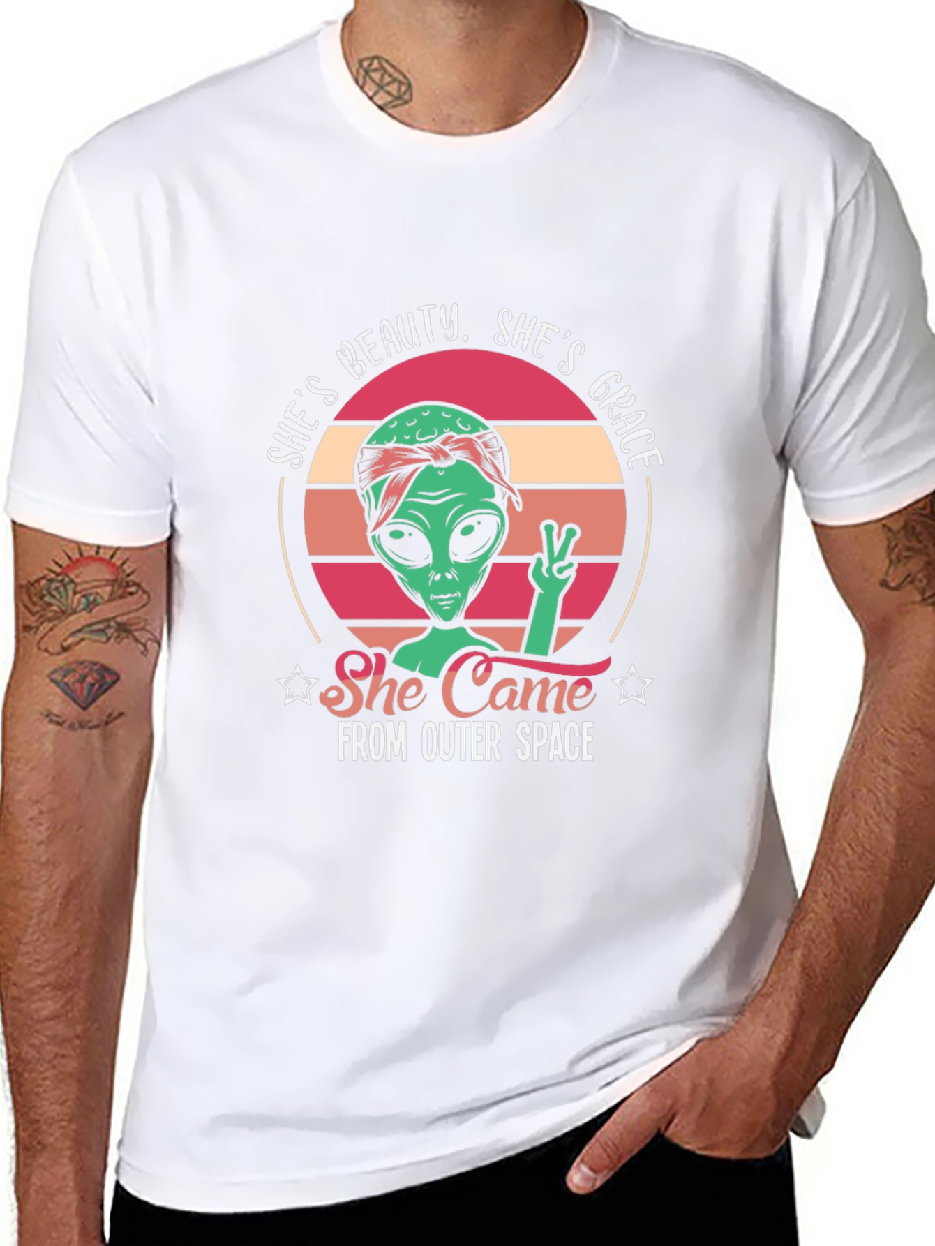 Alien Beauty Grace T-Shirt - Outer Space Tee