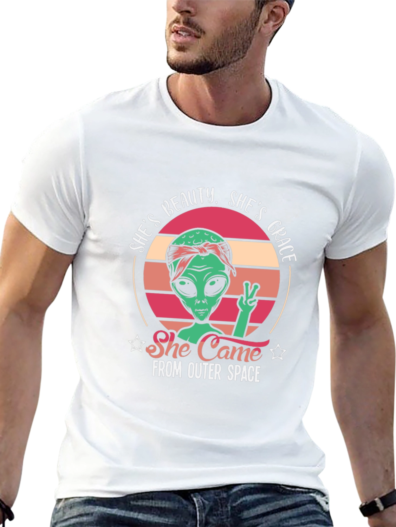 Alien Beauty Grace T-Shirt - Outer Space Tee