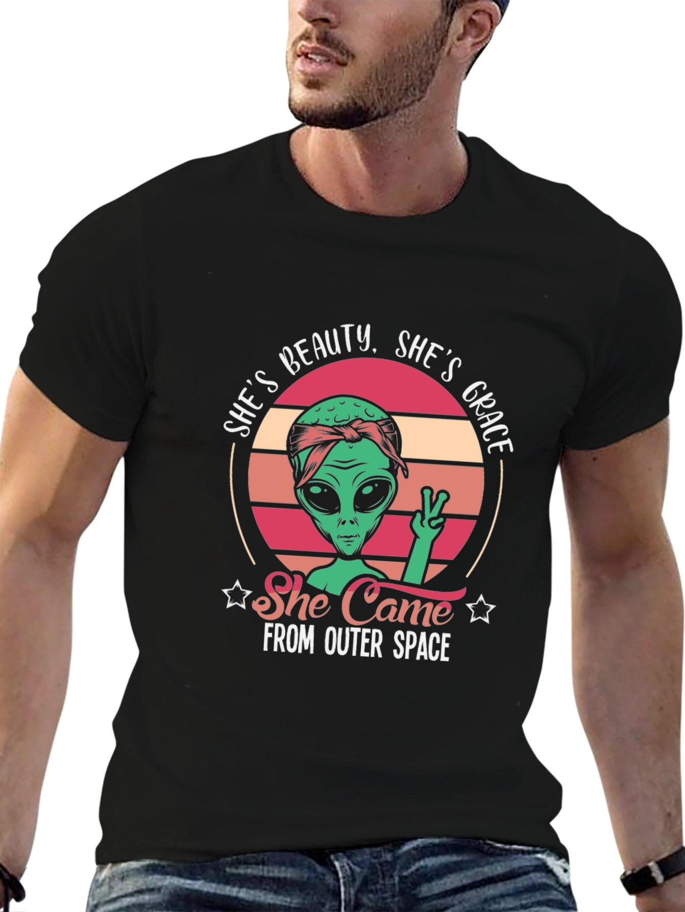 Alien Beauty Grace T-Shirt - Outer Space Tee