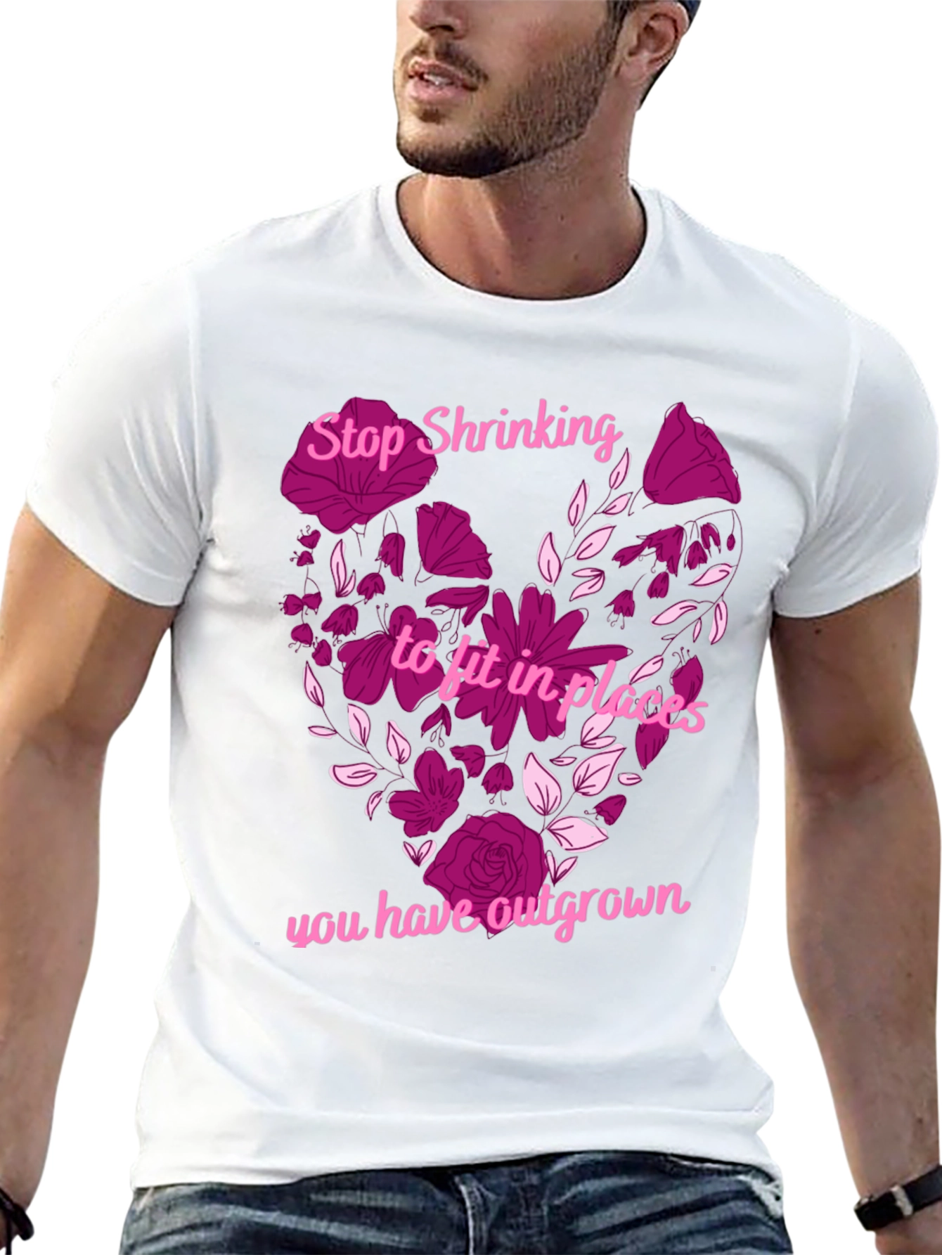 Stop Shrinking Heart Graphic T-Shirt