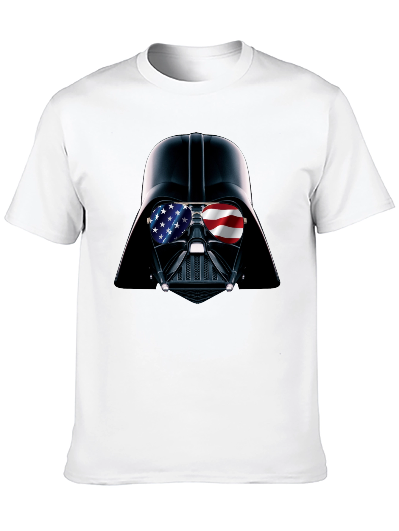 Darth Vader USA Flag Sunglasses Black T-Shirt