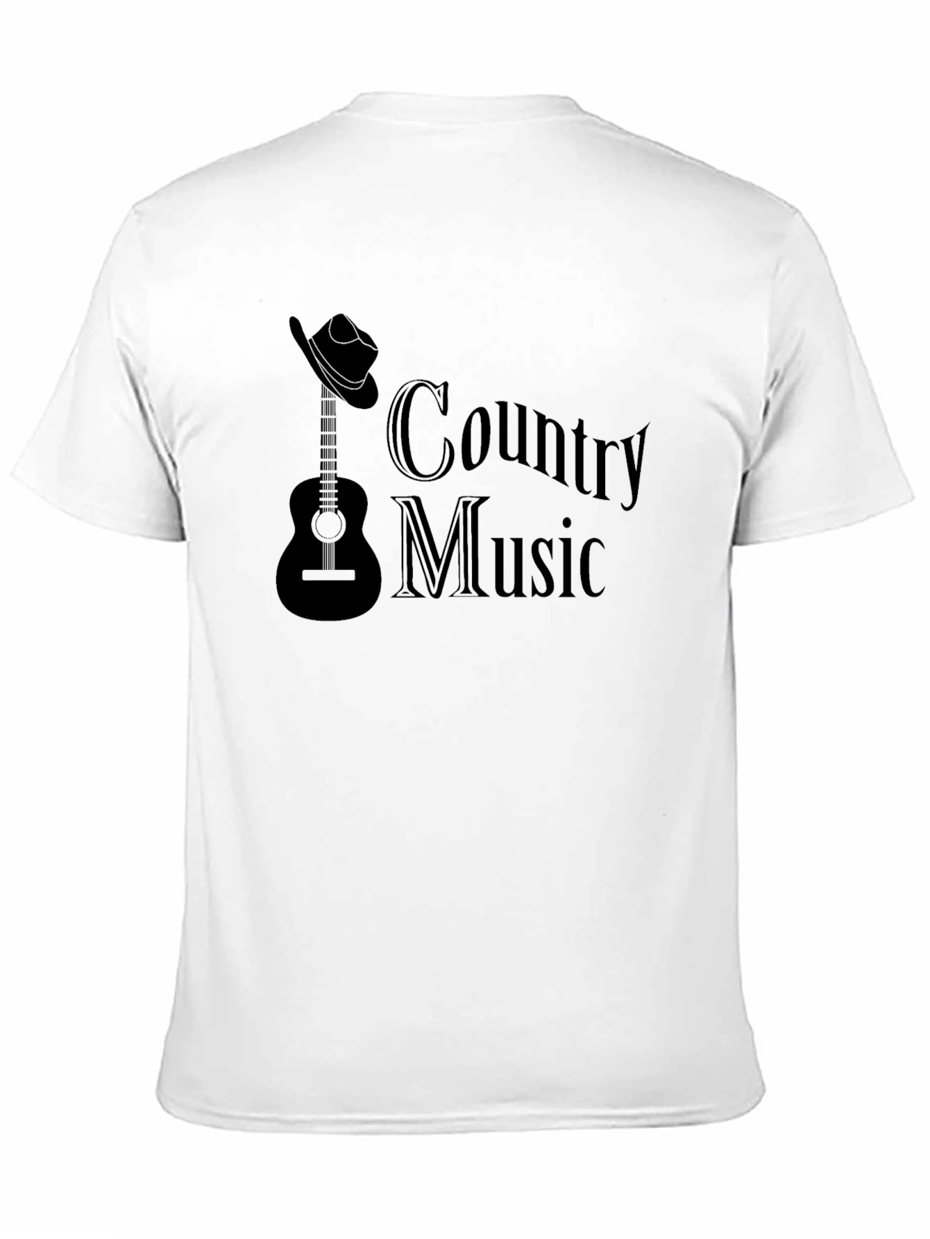 Country Music Guitar T-Shirt - Classic Black Design