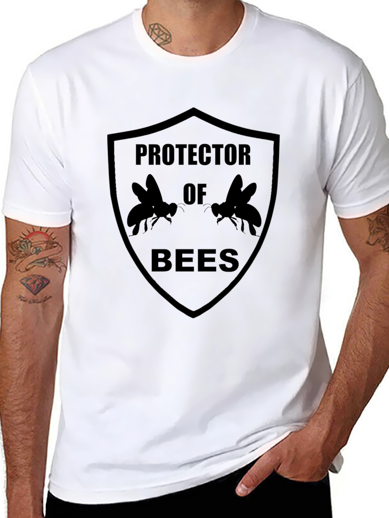 Protector of Bees Graphic Tee - Black