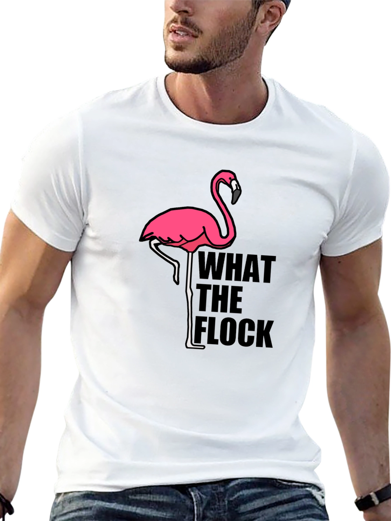 What the Flock Flamingo Graphic Tee
