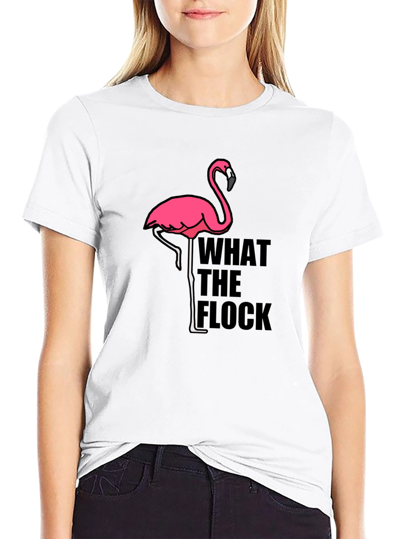 What the Flock Flamingo Graphic Tee