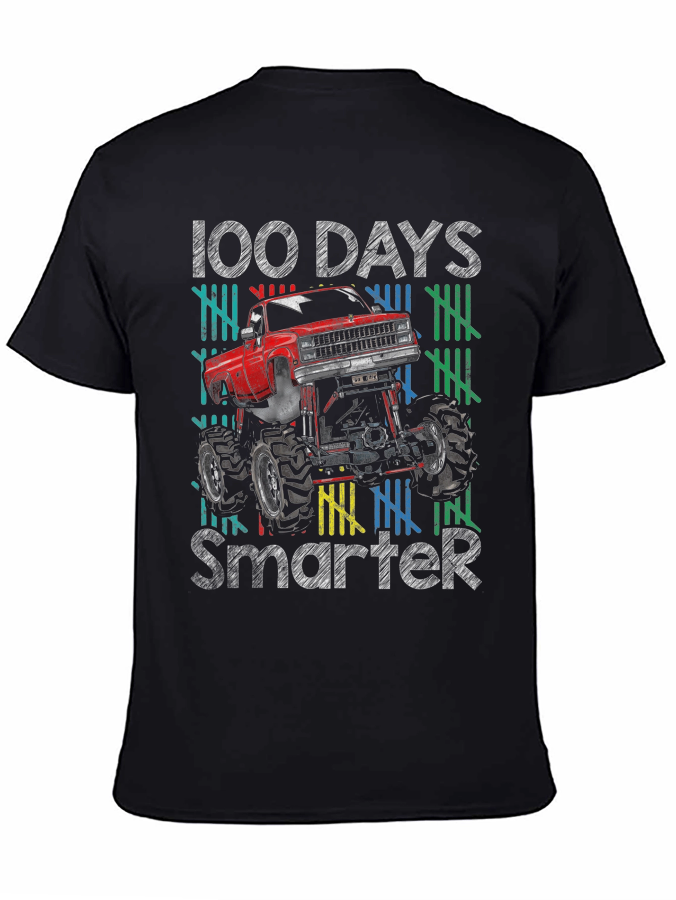 100 Days Smarter Monster Truck T-Shirt