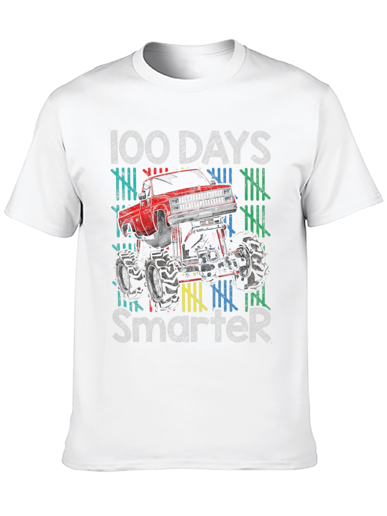 100 Days Smarter Monster Truck T-Shirt