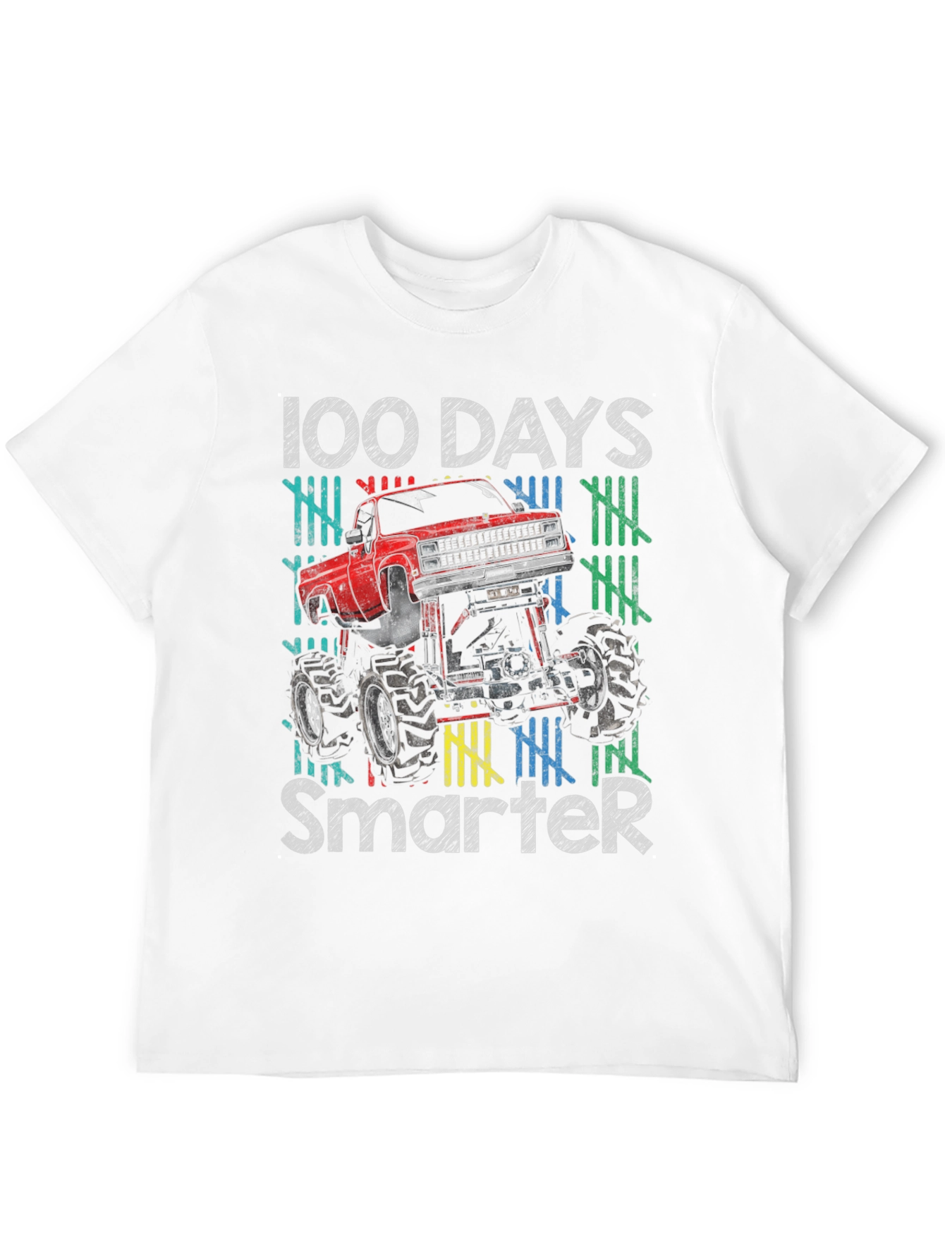 100 Days Smarter Monster Truck T-Shirt