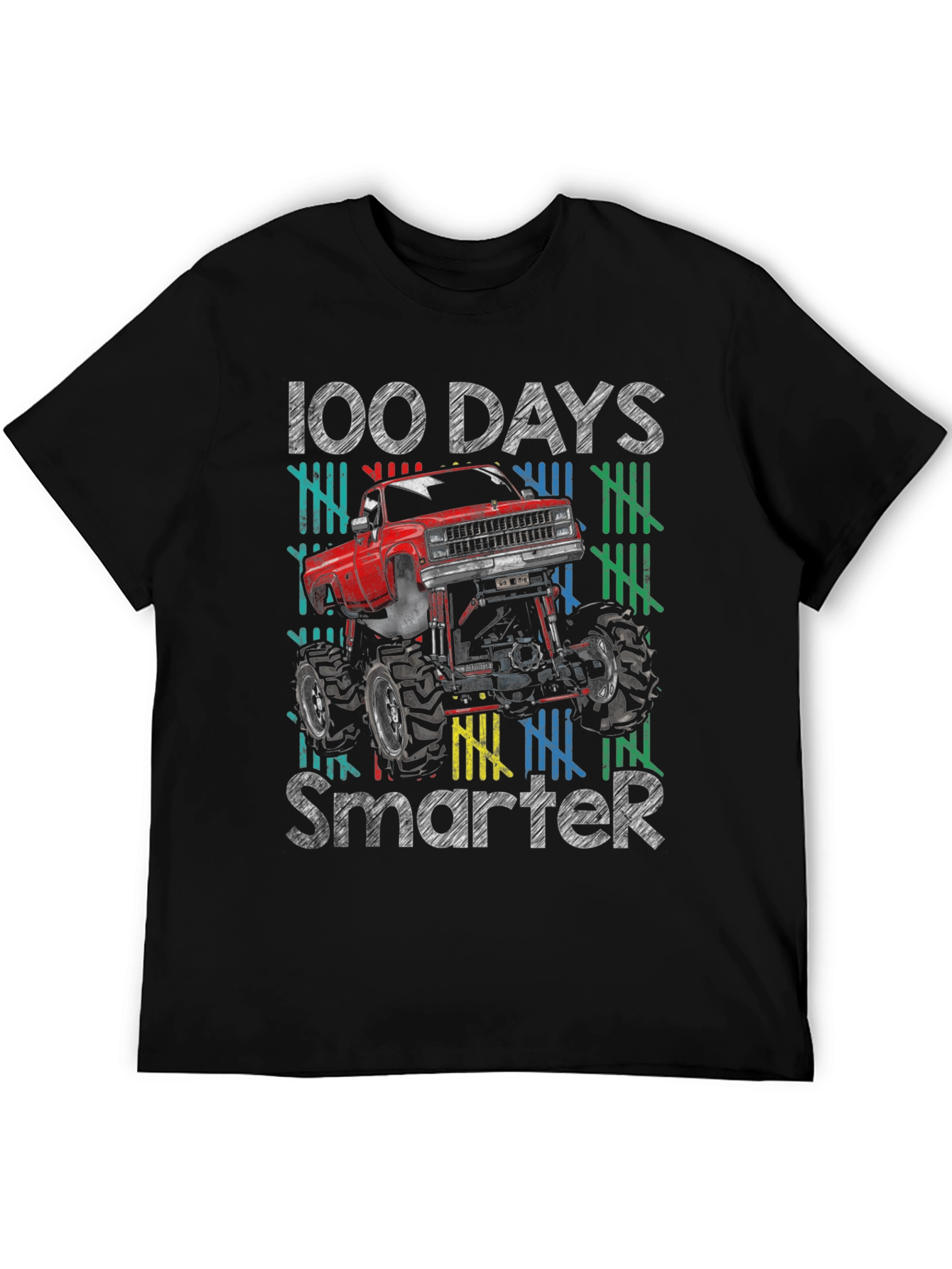100 Days Smarter Monster Truck T-Shirt