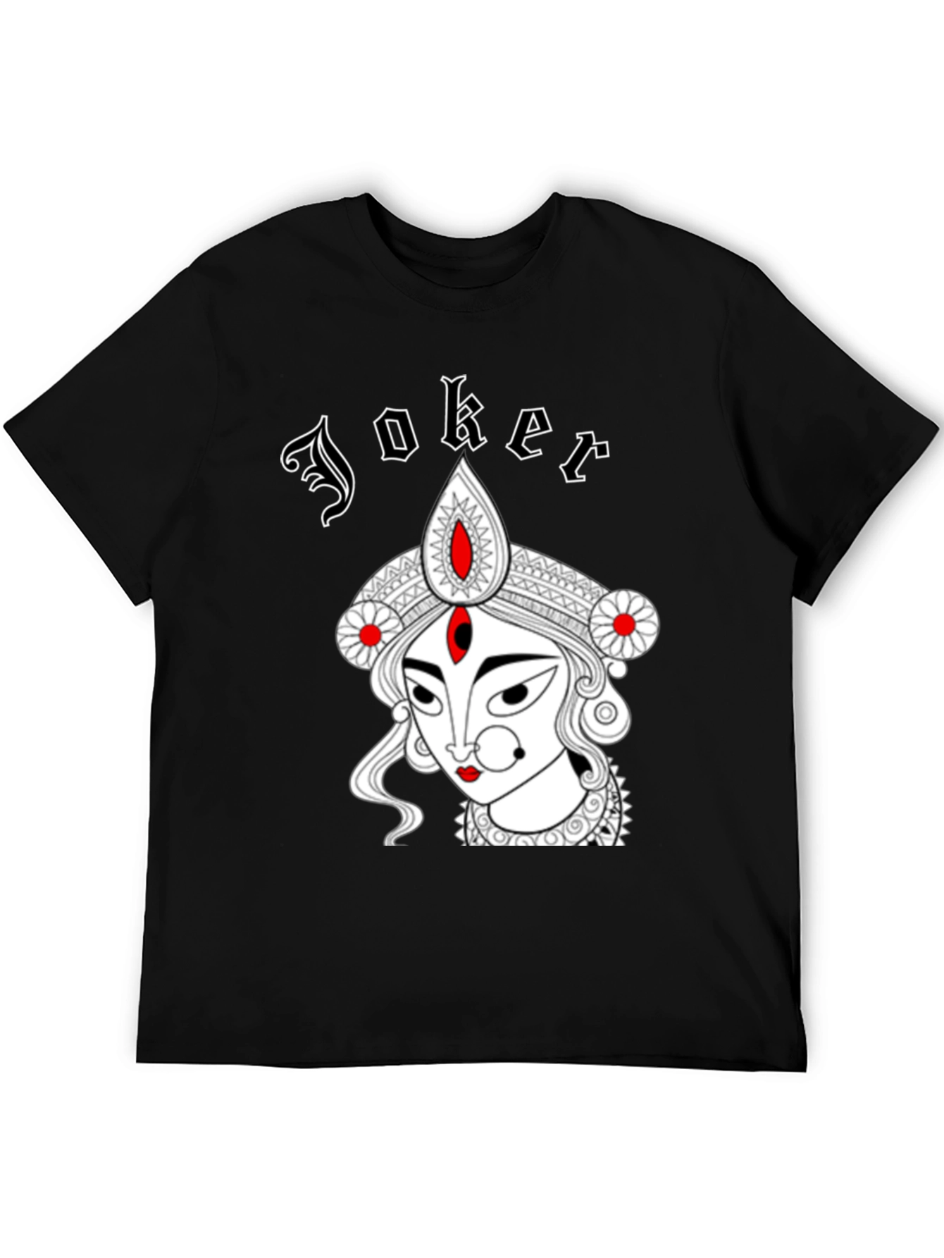 Joker Durga Graphic Print Black T-Shirt