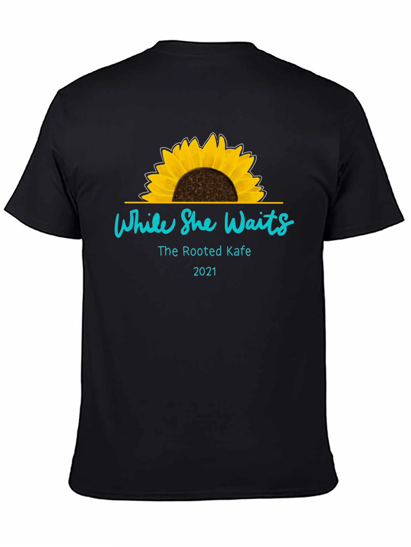 While She Waits Sunflower T-Shirt