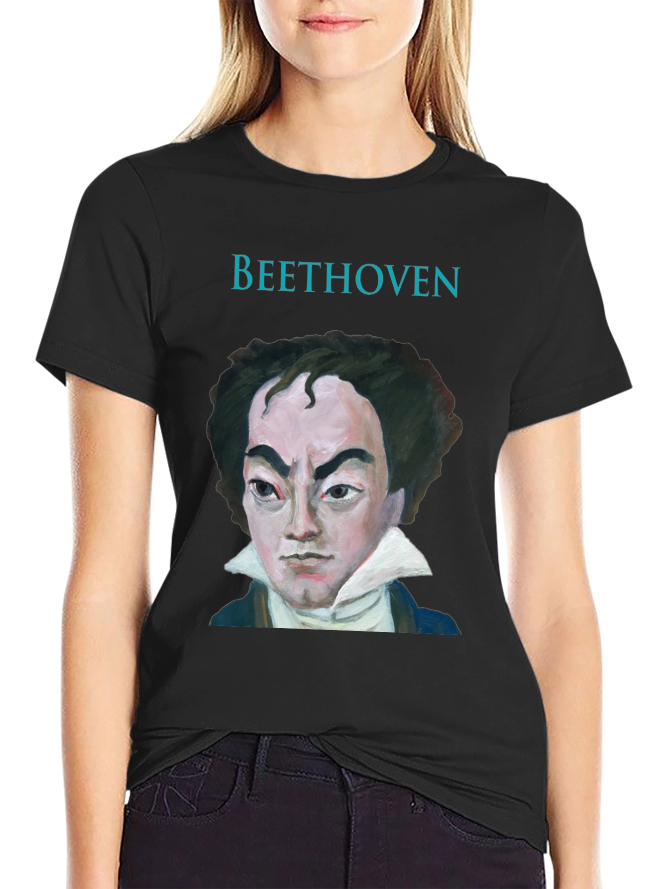 Beethoven Portrait Graphic Tee - Classic Musician T-Shirt
