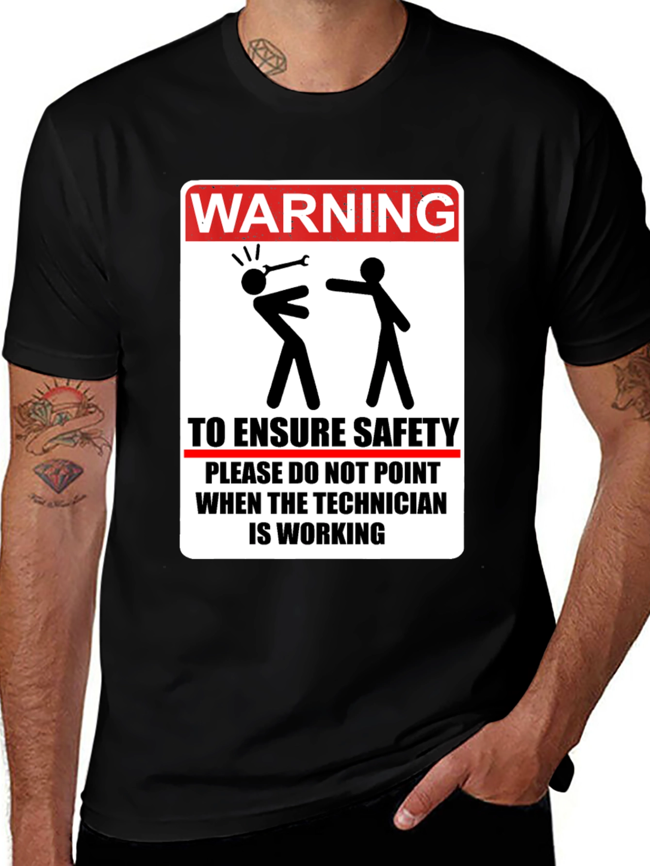 Warning Technician Work Safety T-Shirt
