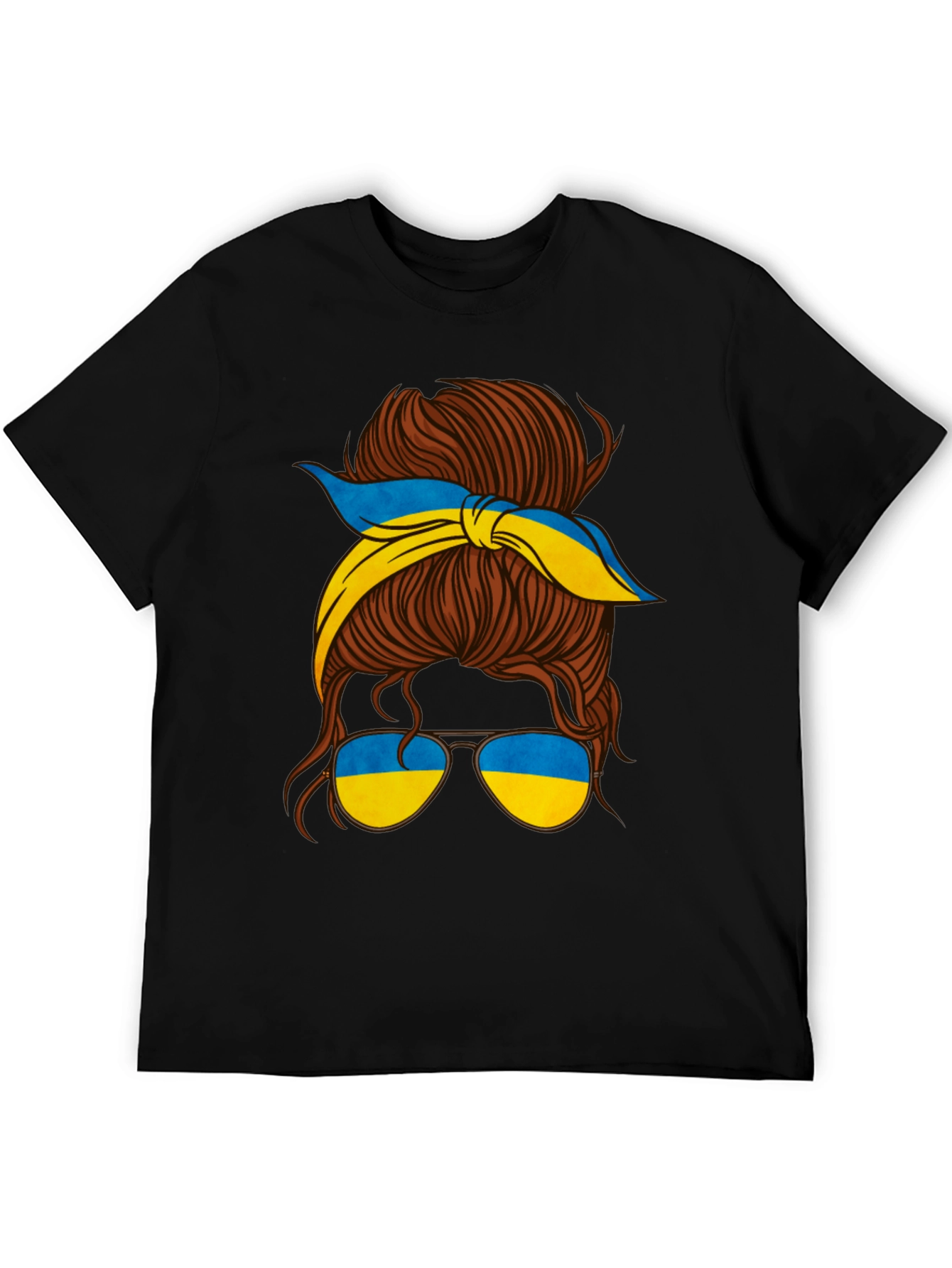 Ukraine Messy Bun T-Shirt - Support Ukraine!
