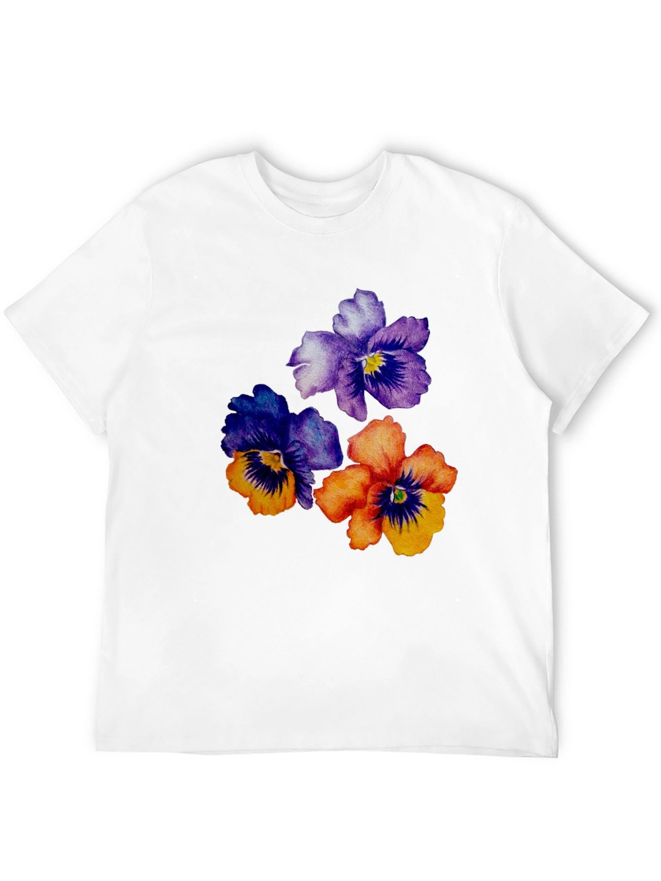 Floral Pansy Graphic Tee - Stylish Comfort