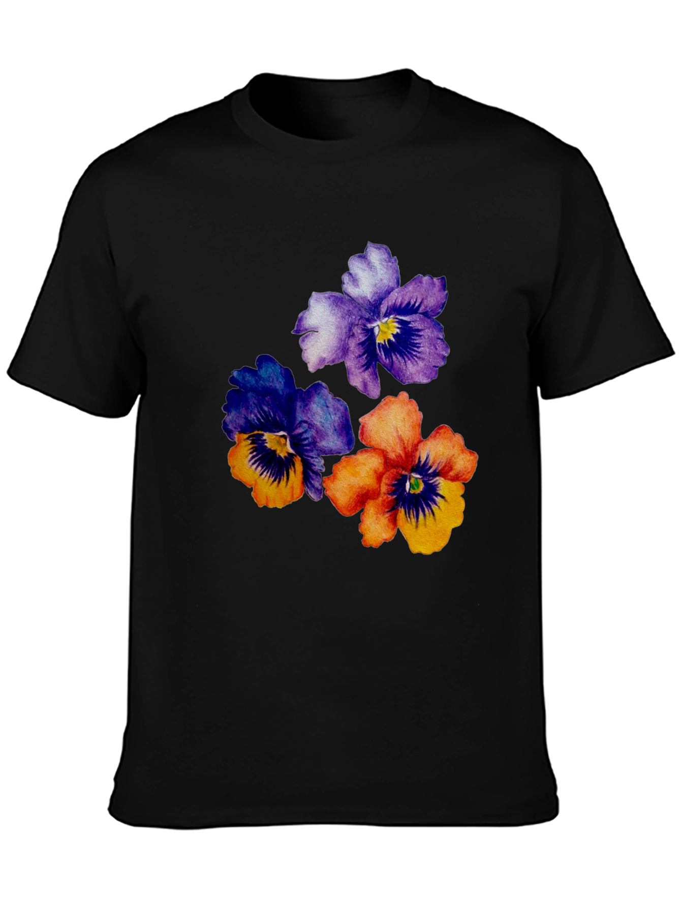 Floral Pansy Graphic Tee - Stylish Comfort