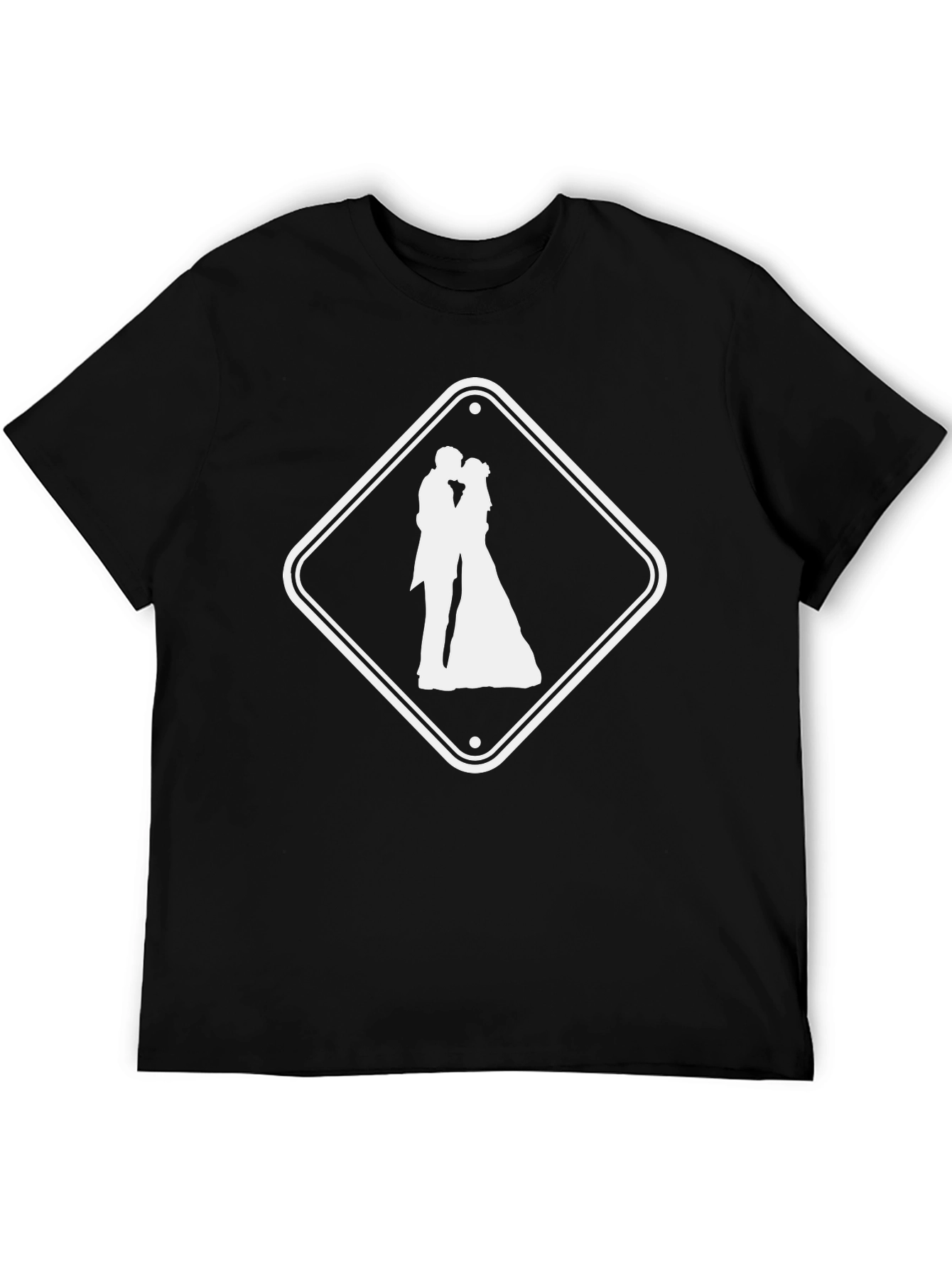 Wedding Ahead T-Shirt - Black Crew Neck Tee