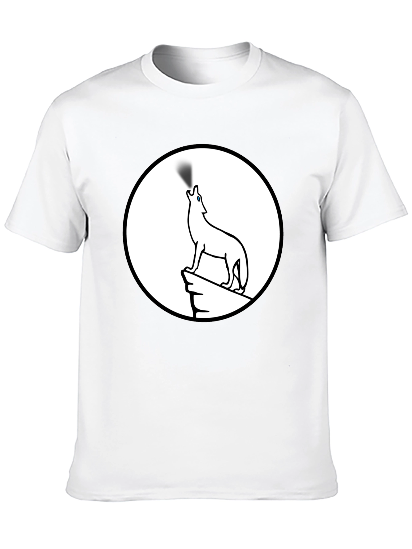 Wolf Howling Moon Graphic T-Shirt