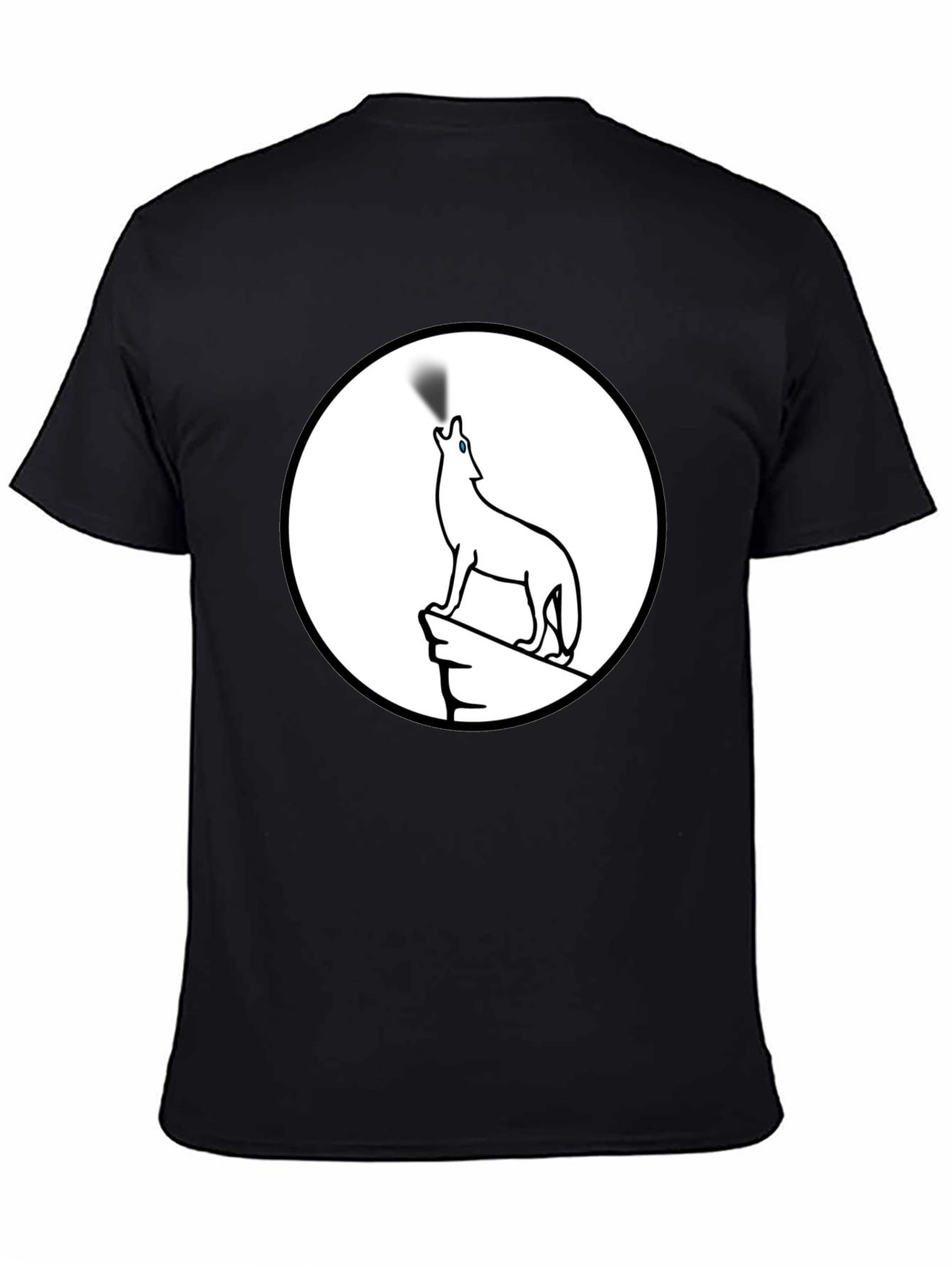 Wolf Howling Moon Graphic T-Shirt