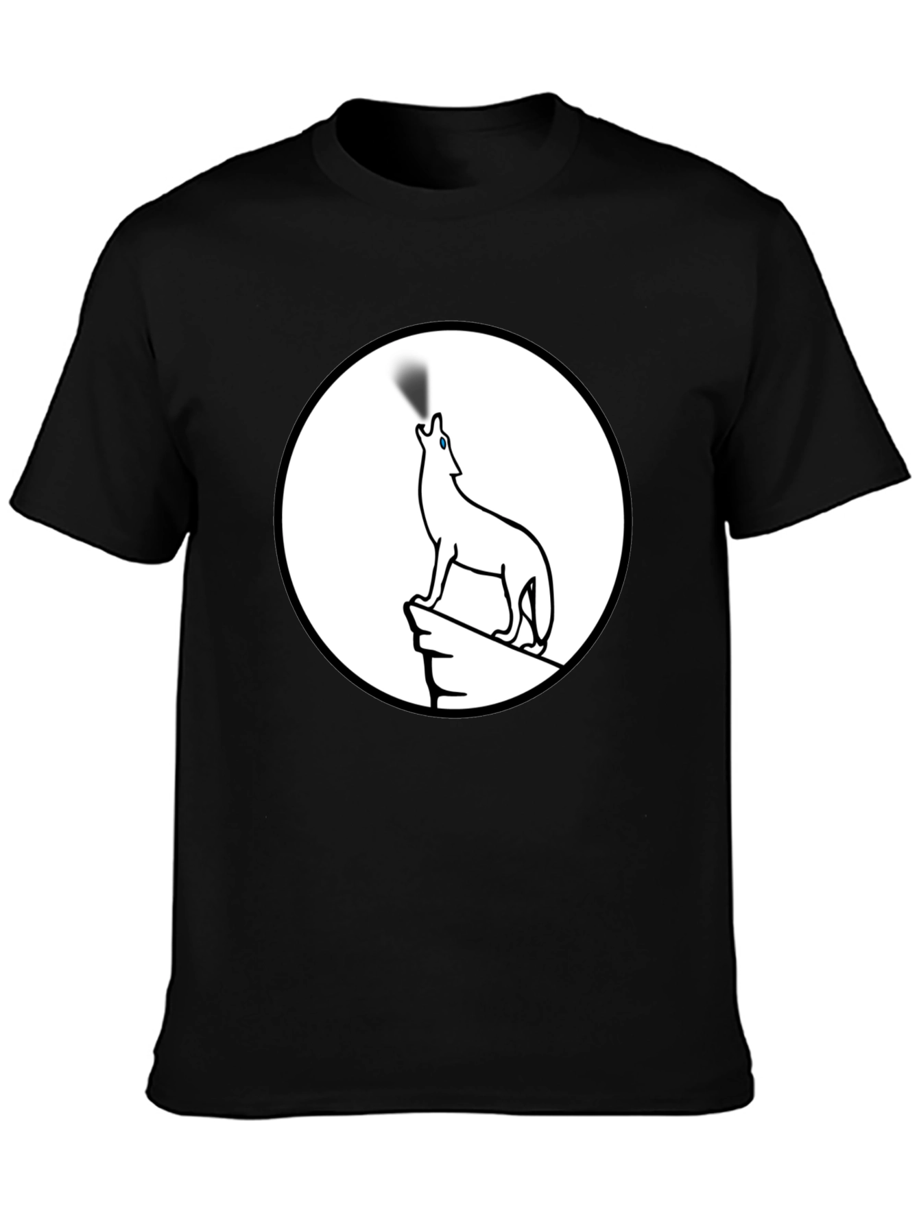 Wolf Howling Moon Graphic T-Shirt