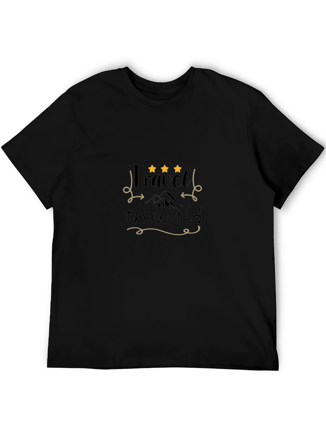 Travel the World Black Graphic Tee